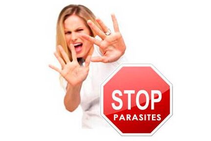 Loita contra os parasitos no corpo